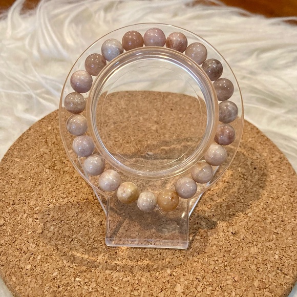 ‼️SOLD‼️Mauve Moonstone & Sunstone Bracelet - Picture 2 of 7